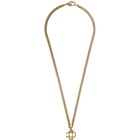 Dsquared2 Gold Logo Curb Chain Necklace