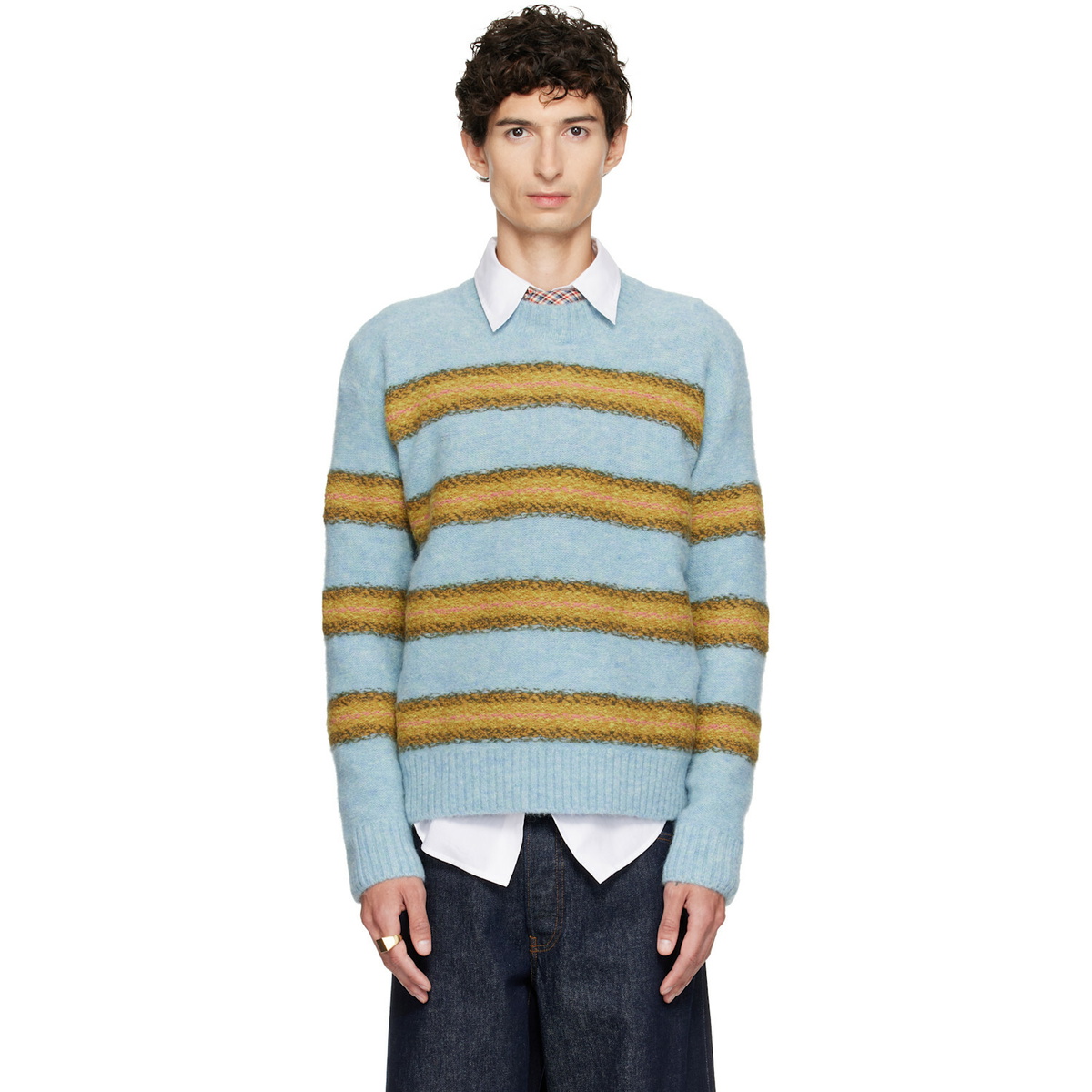 Dries Van Noten Blue Zip Sweater Dries Van Noten