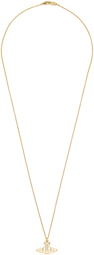 Vivienne Westwood Gold Flat Orb Pendant Necklace