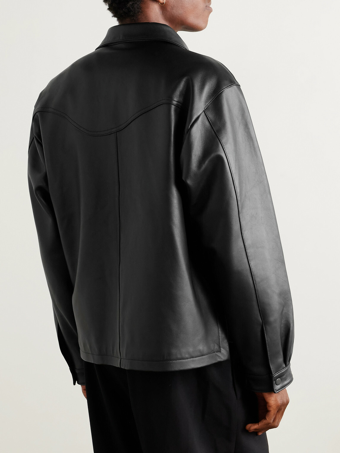 Stòffa - Wave Leather Jacket - Black