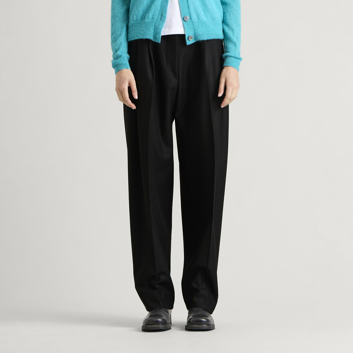 Studio Nicholson Women's Sperro Double Pleat Pants in Black