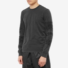 Givenchy Men's Long Sleeve Multi Logo T-Shirt in Faded Black