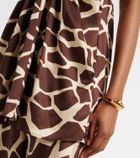 Faithfull Jensen animal-print halterneck satin top