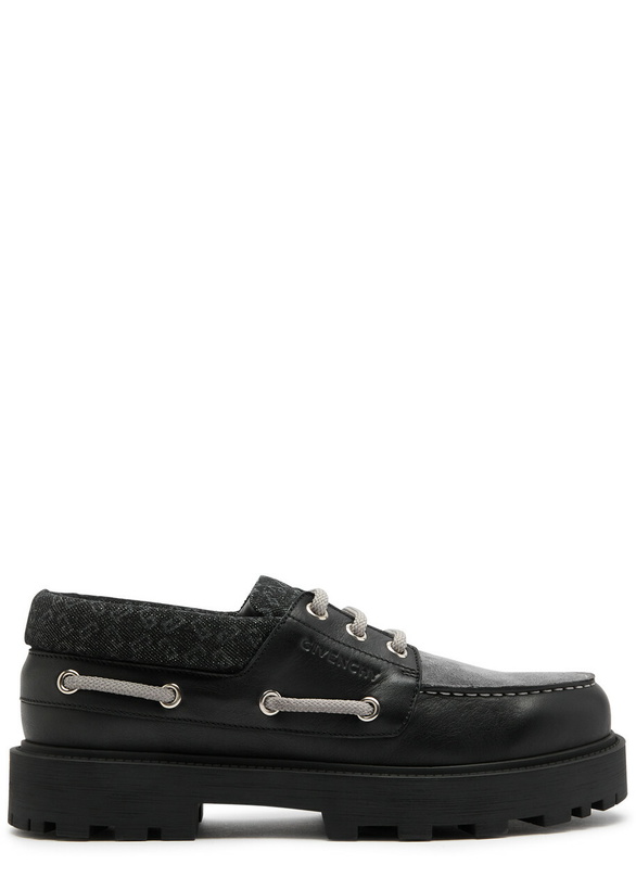 Photo: Givenchy Storm Panelled Chunky Boat Shoes Black
