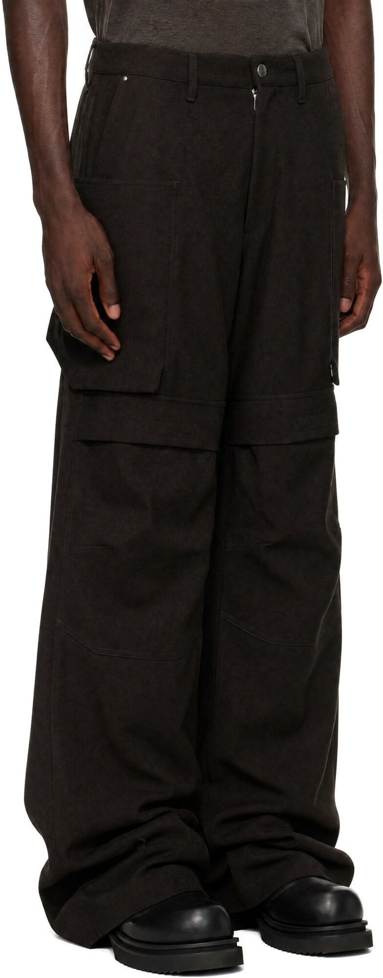 Rick Owens Gray Porterville Stefan Cargo Pants