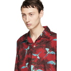 Needles Red Printed Cut-Off Shirt