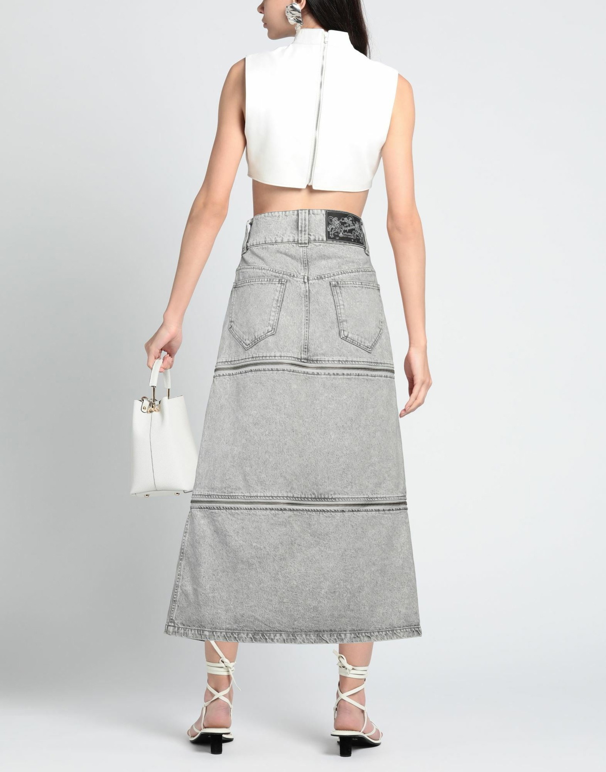 Vaquera Womens Denim skirt Light in Grey