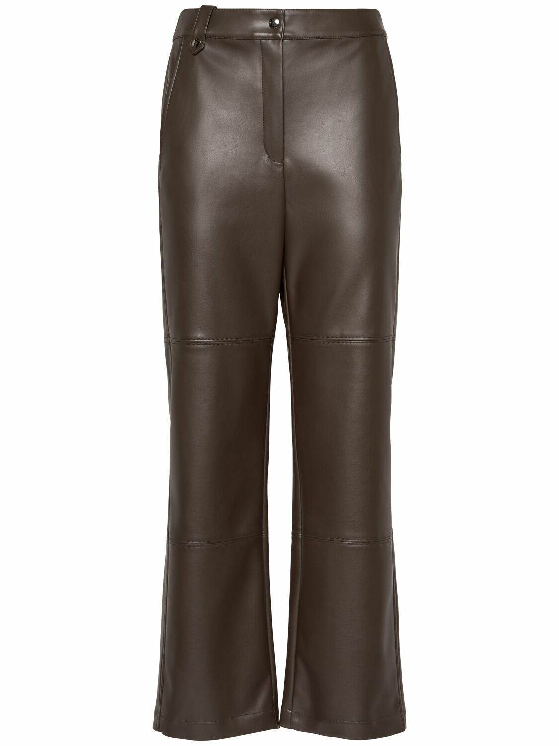 【関税＆送料込み】Max Mara Trousers Leather Brown MAX MARA Struzzo Faux Leather Pants Max Mara