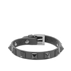 Valentino Men's Rock Stud Bracelet in Nero