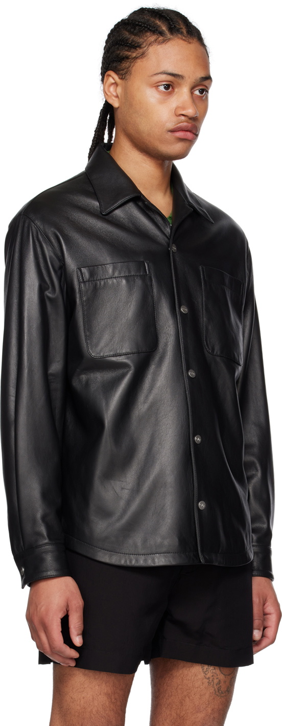 Second Layer Mad Dog Leather Jacket in Black for Men | Lyst