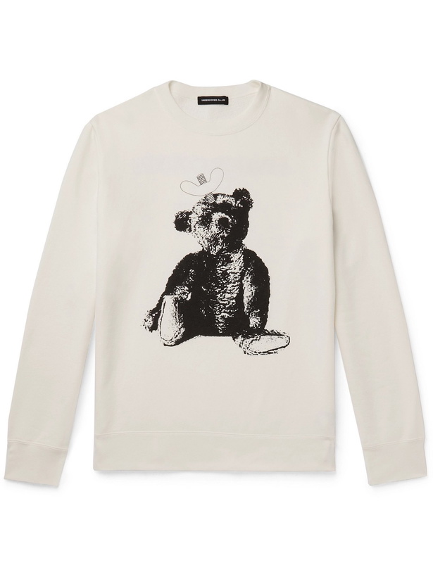 Photo: UNDERCOVER - Printed Cotton-Jersey Sweatshirt - White