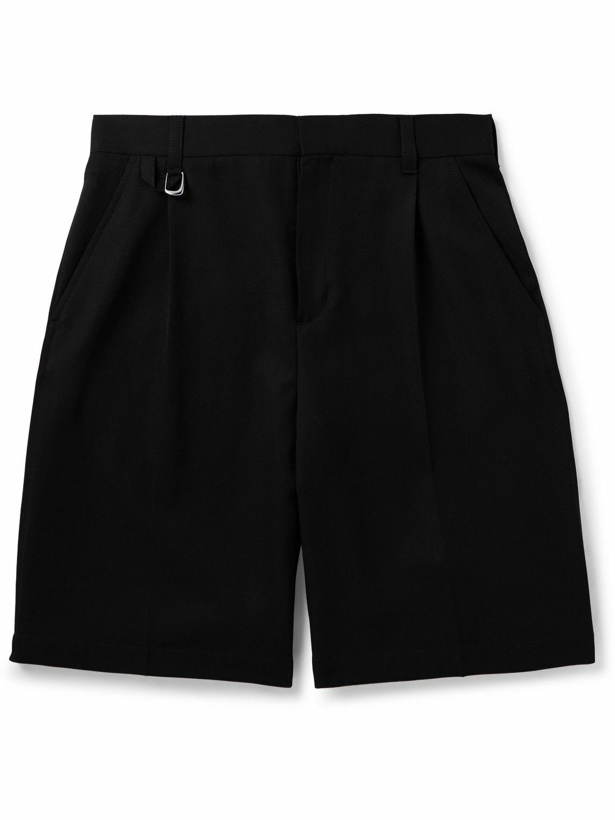 Photo: Jacquemus - Melo Straight-Leg Pleated Grain de Poudre Wool Bermuda Shorts - Black
