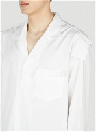 Sulvam - Open Collar Shirt in White
