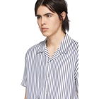 Harmony Navy and White Striped Christophe Shirt