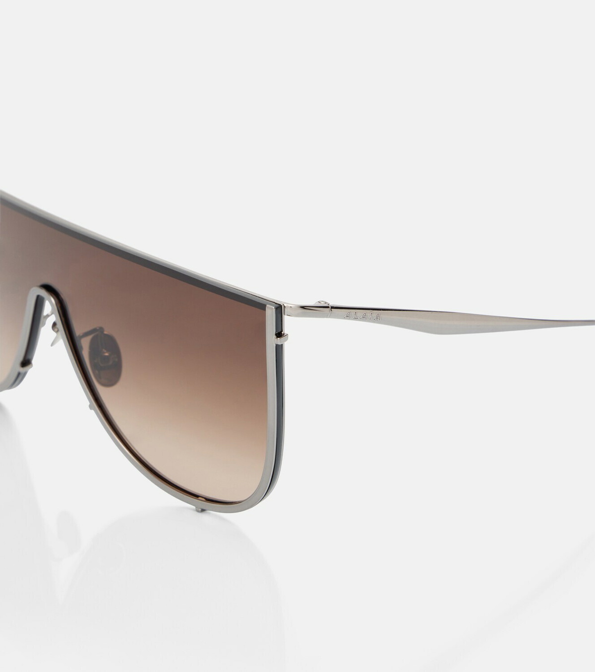 Alaïa Lettering Logo flat-top sunglasses