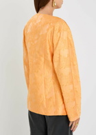 Sister Jane Sol Floral-jacquard Cloqué Blazer Yellow