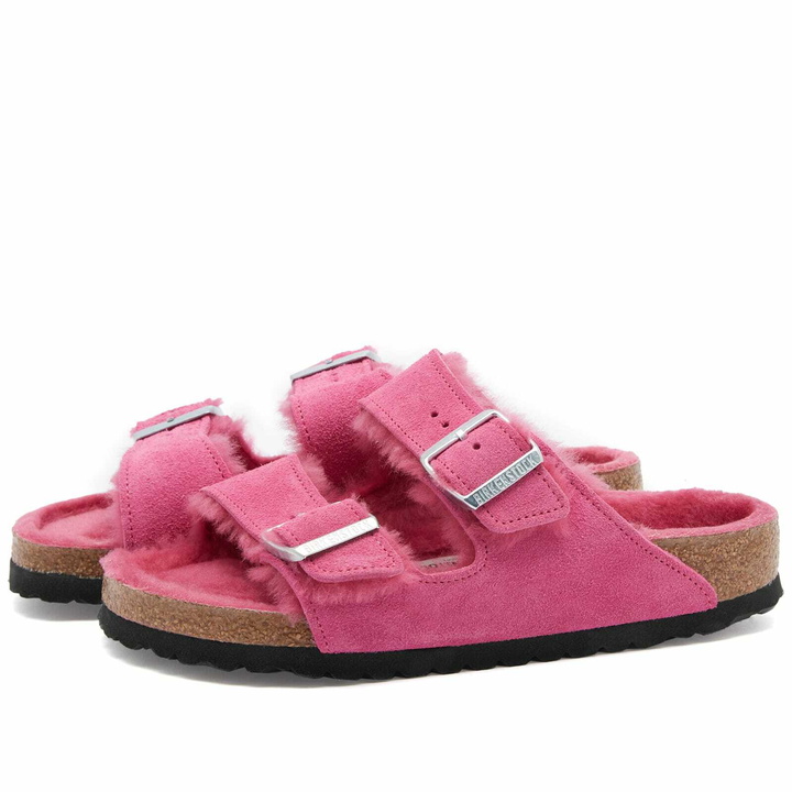 Photo: Birkenstock Women's Arizona shearling in Fuchsia Tulip