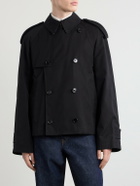 Burberry - Cropped Cotton-Gabardine Trench Coat - Black