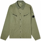 C.P. Company Men's Gabardine Lens Shirt in Agave Green