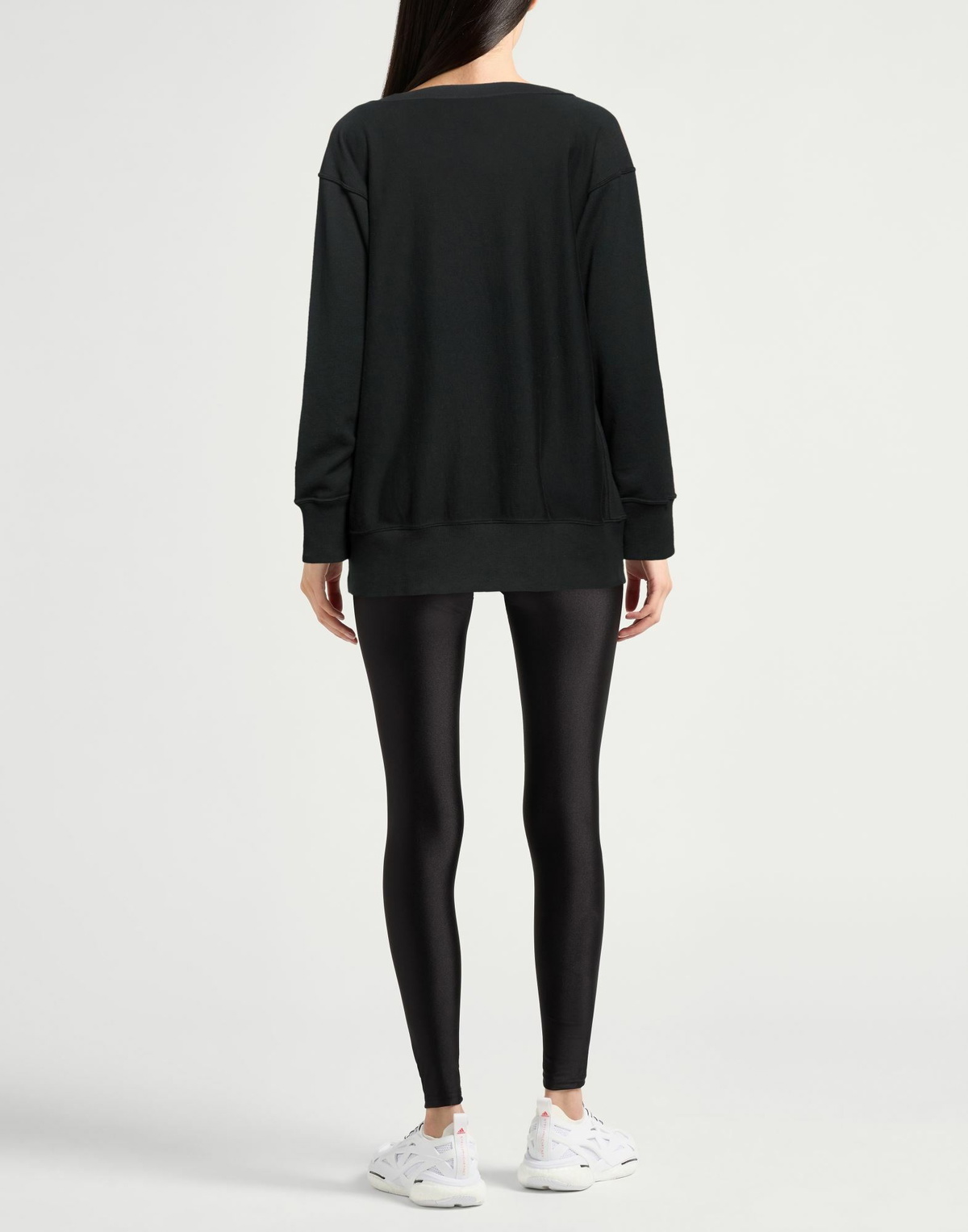 Champion Reverse Weave Womens Sweatshirt in Black