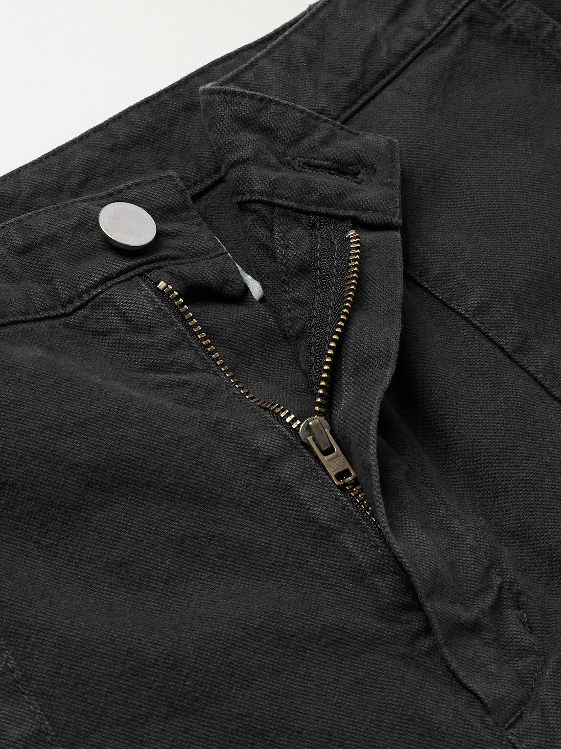 A Kind Of Guise - Tarun Tapered Cotton-Canvas Cargo Trousers - Black