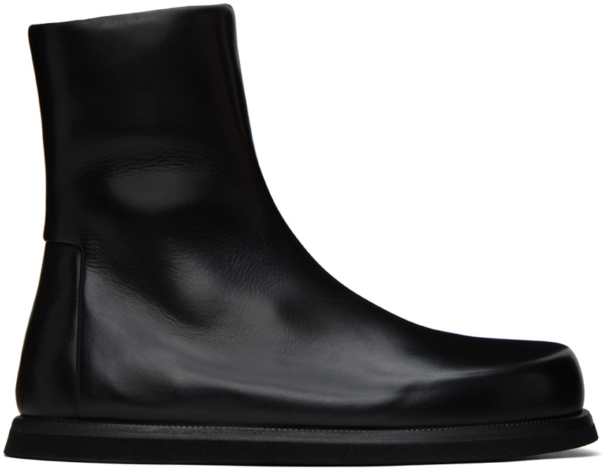 Marsèll flat leather boots - Black