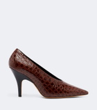Le Monde Béryl Petra croc-effect leather pumps