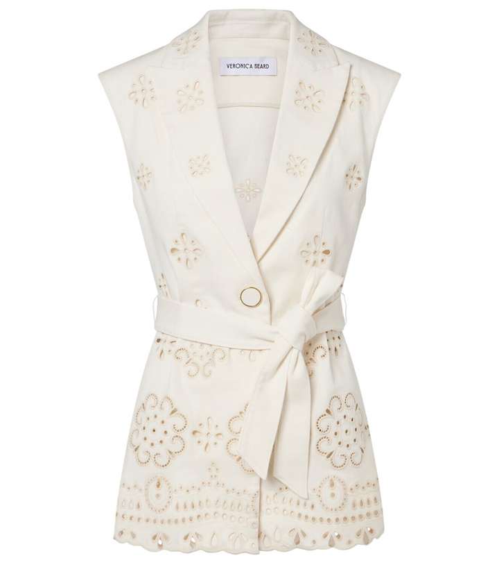 Photo: Veronica Beard Townes eyelet cotton twill vest