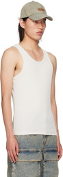 Entire Studios Off-White Rib Tank Top