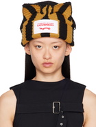 Charles Jeffrey LOVERBOY Black & Yellow Chunky Ears Beanie