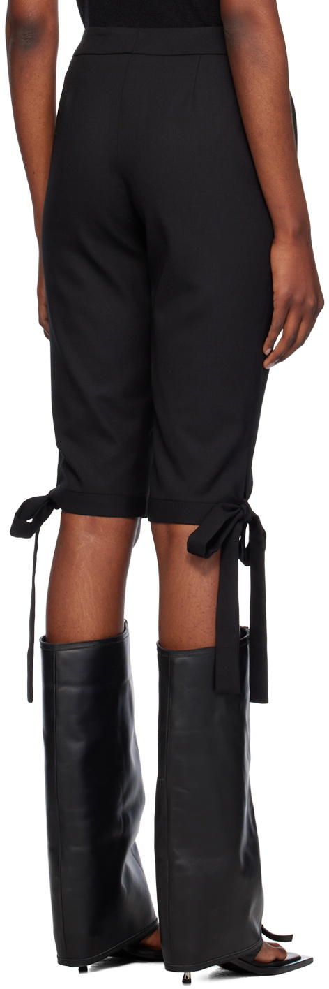 FIDAN NOVRUZOVA Black Benedict Bow Capri Trousers