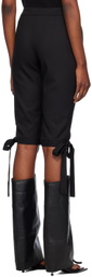FIDAN NOVRUZOVA Black Benedict Bow Capri Trousers