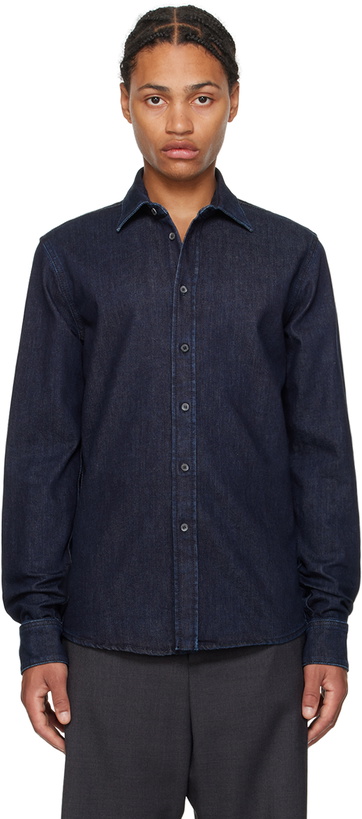 Photo: Bally Blue Adrien Brody Edition Button-Down Denim Shirt