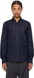 Bally Blue Adrien Brody Edition Button-Down Denim Shirt