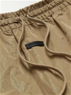 Fear of God - Logo-Appliquéd Crinkled-Shell Drawstring Shorts - Neutrals