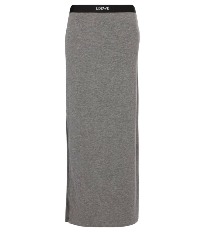 Photo: Loewe Anagram jersey maxi skirt