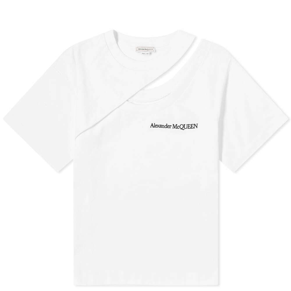 Alexander McQUEEN ホワイト Tシャツ XS XS NEW $495 ALEXANDER MCQUEEN Woman's White Cabinet Of