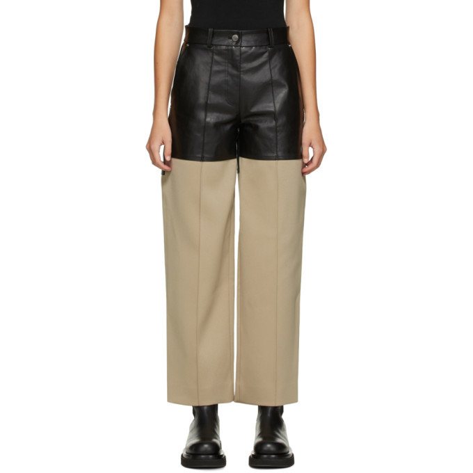 Peter Do Black and Beige Fireman Trousers