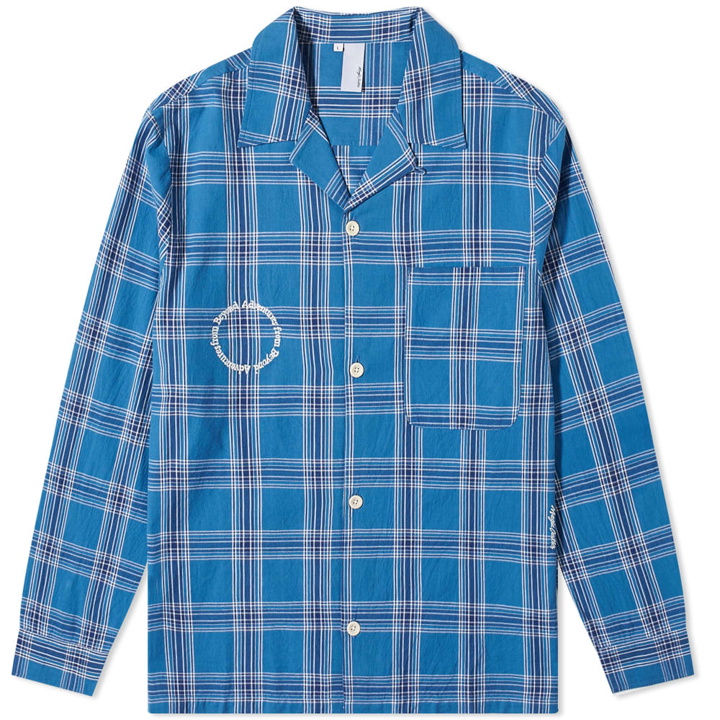Photo: Magic Castles Men's Checked Wave Overshirt in Blue Multicheck