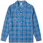 Magic Castles Men's Checked Wave Overshirt in Blue Multicheck