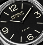Panerai - Radiomir Black Seal 8 Days Acciaio 45mm Stainless Steel and Leather Watch - Black