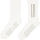 Rick Owens Off-White Glitter Socks