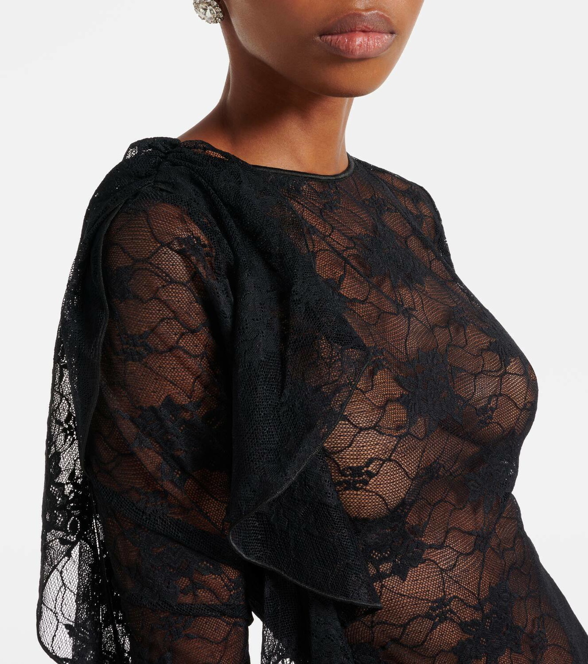 Oséree Draped lace bodysuit
