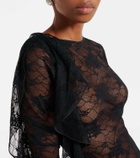 Oséree Draped lace bodysuit