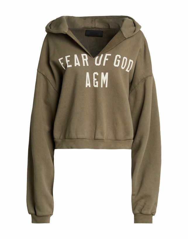 Photo: Fear Of God Essentials Womens Sweatshirt Military in Green