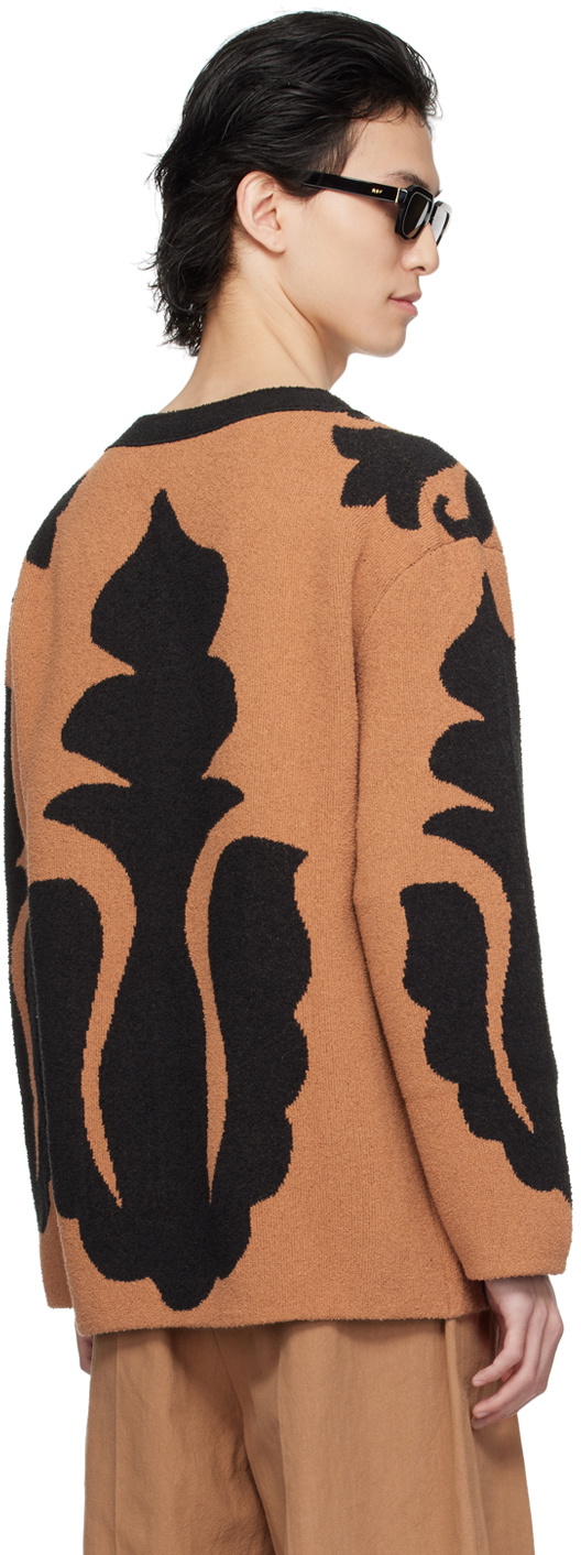 Nanushka Brown & Black Boan Cardigan
