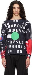 Chopova Lowena Black CL Speedometer Oversized Jersey T-shirt