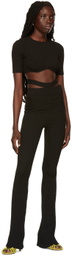 ANDREĀDAMO Black Cropped Sweater