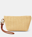 Valentino Garavani VLogo Mini raffia pouch