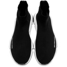 Balenciaga Black and White Speed Sneakers